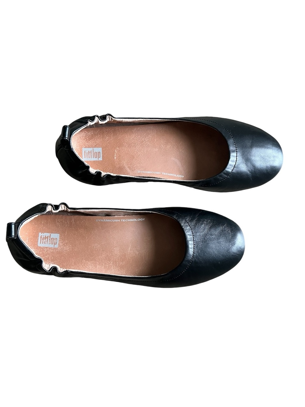 Fitflop Women's Allegro Leather Ballet Flat Black Sz 10 Comfort Workwear - Picture 3 of 7